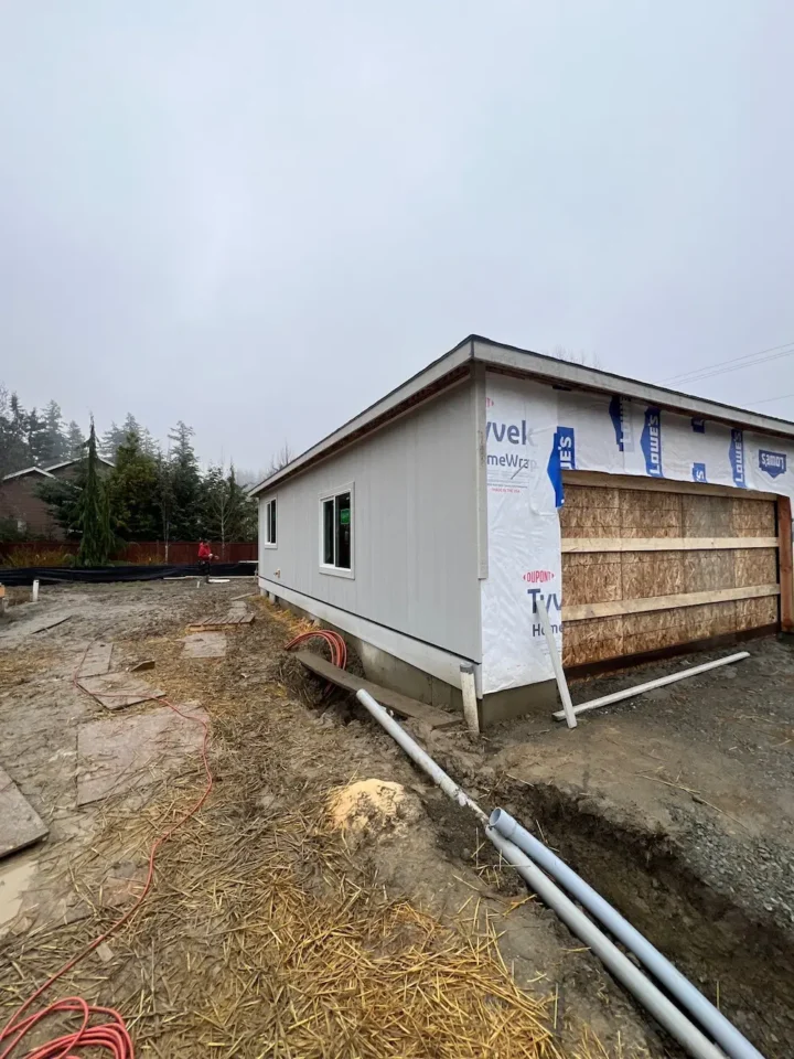 PNW Construction & Energy Services building a new home for a customer.